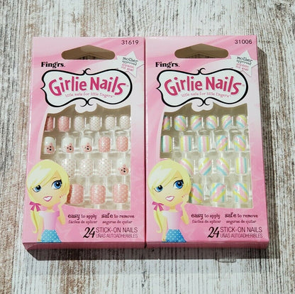 24CT GIRLIE NAILS FULL COVER NAIL STICKERS, Various