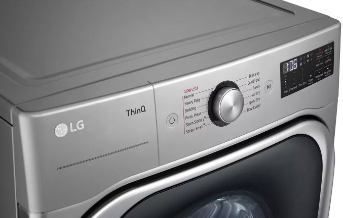 NEW LG 9.0 Cu Ft Front Load Electric Dryer w/ TurboSteam™ |  DLEX8980V | Silver
