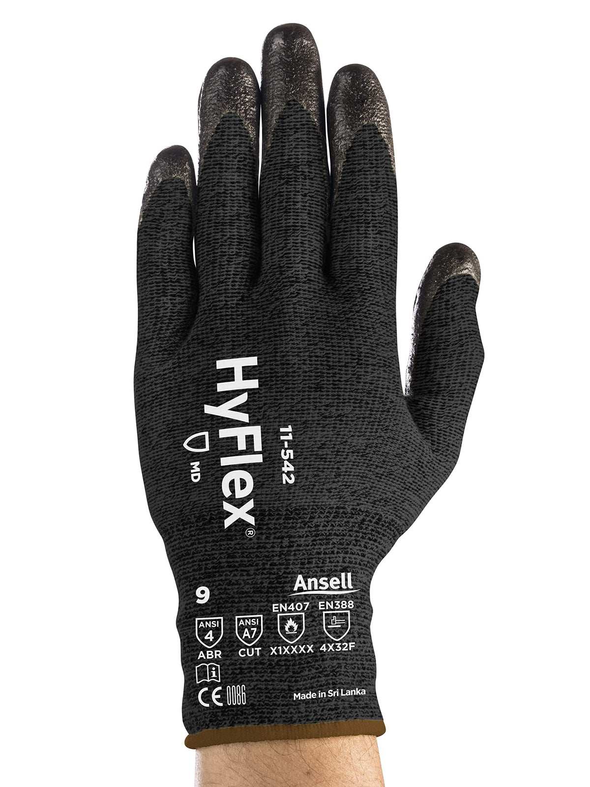 HyFlex 11-542 Cut Protection Gloves - Light, High Cut Protection, Grip, Size