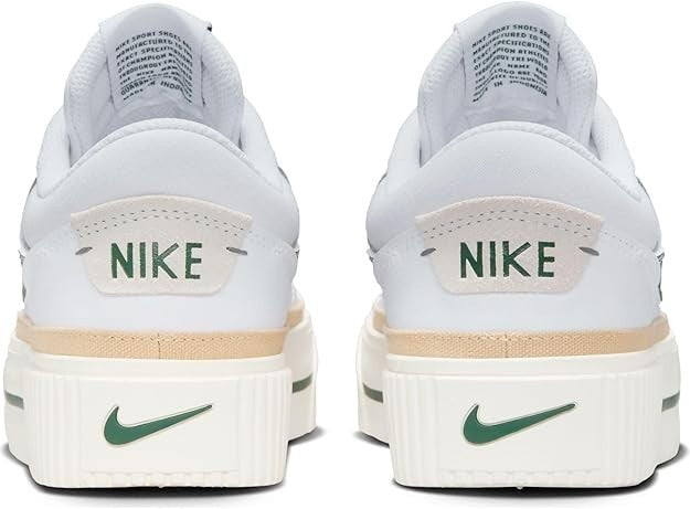 Nike Court Legacy Lift Women's Shoes DM7590-107, White/Sail/Sesame/Fir, Size 7.5