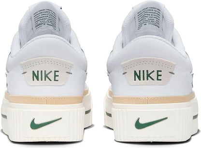 Nike Court Legacy Lift Women's Shoes DM7590-107, White/Sail/Sesame/Fir, Size 7.5