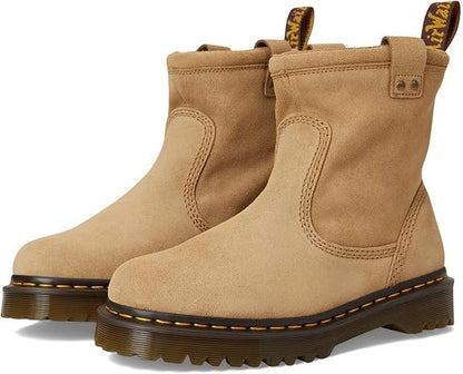 Doc Martens Anistone Lo Womens Sz 11 Boots Suede Savannah Tan Biker
