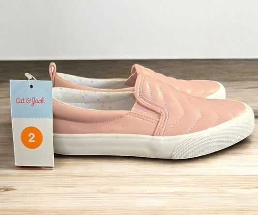 NEW Cat & Jack Girls Nellie Slip On Athletic Sneakers -Size 2
