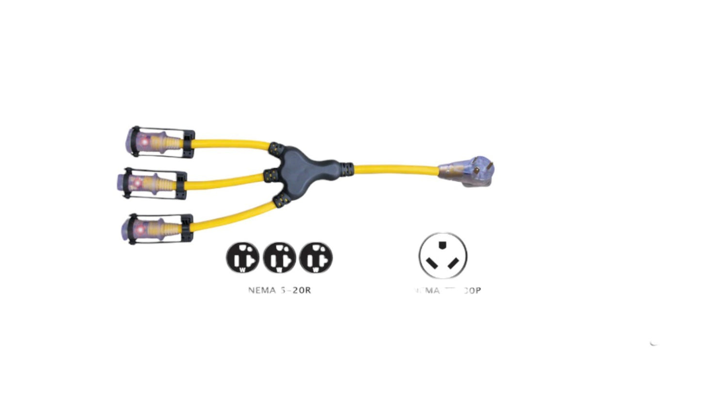 Voltec 2' Generator Adapter (30Amp TT-30P / 20Amp 5-20R) 04-00215