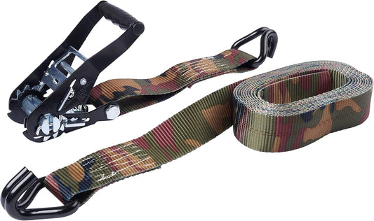 Keeper 47370 16' Ratchet Tie Down, Woodland Camo, 16 ft. x 2 in., 3,333 lbs.