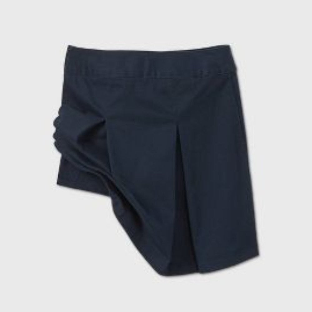 Girls' Stretch Uniform Pleated Twill Skorts - Cat & Jack Navy, Size 16