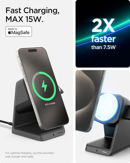 Spigen ArcField (MagFit+) 3 in 1 + a MagSafe Certified Charger Stand