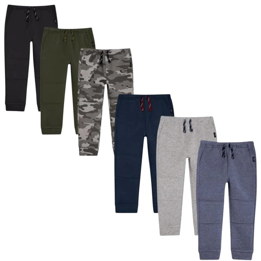 Lee Boys Girls Jogger Light Blue Navy Blue Gray Grey 3-Pack Pants Pockets Active