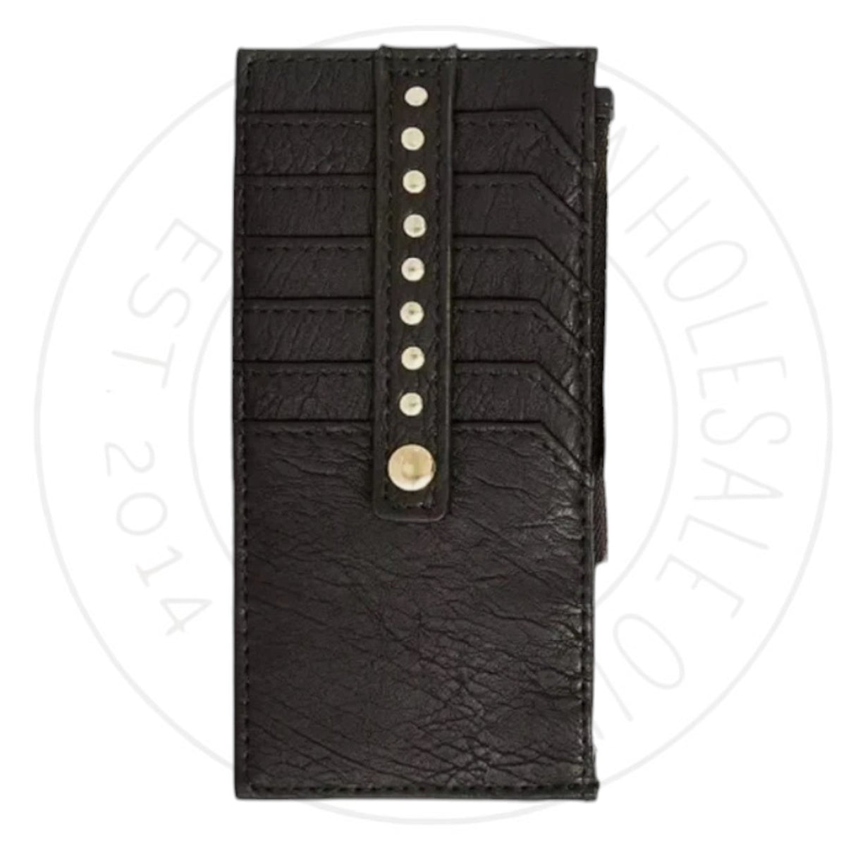 INC Hazell Card Case with Coin Section | Black /Gold | Coin Pocket | 9 Card Slot