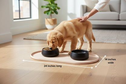 Dog Food Mat Anti-Slip Silicone Dog Bowl Mat Thick Pet Placemat Waterproof 24x14