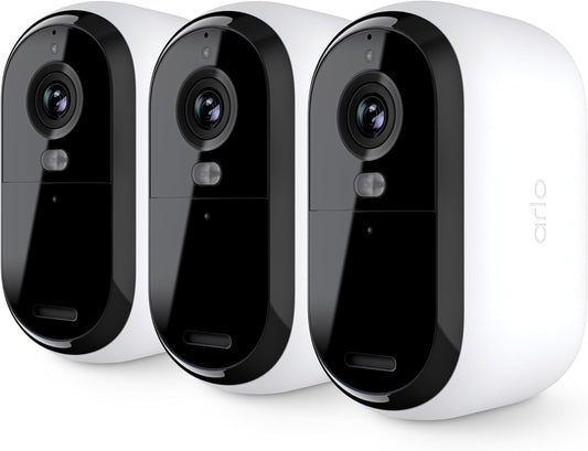 Arlo Essential Security Camera Wireless 1080p HD | Outdoor/Indoor 2nd Gen 3-pack