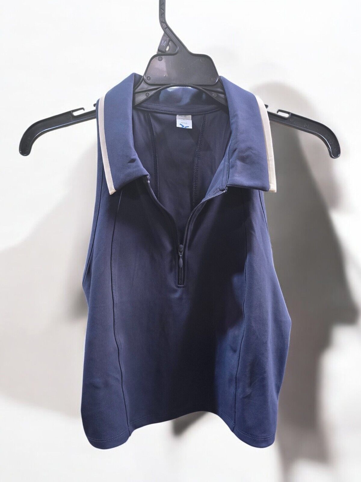 Old Navy PowerSoft Crop Polo,Navy, M