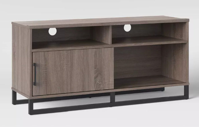 Mixed Material TV Stand for TVs up to 54" - Gray - Room Essentials