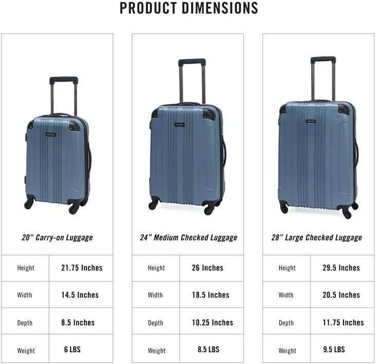 Kenneth Cole REACTION Out of Bounds & Renegade Lightweight 4-Wheel Luggage