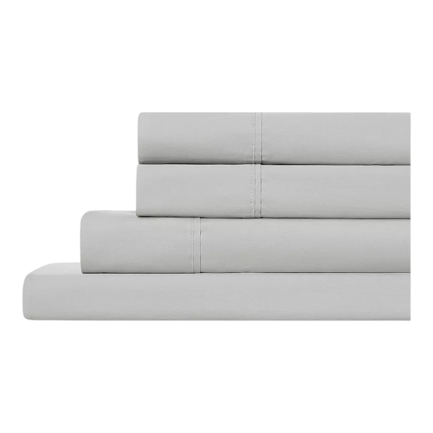 Columbia Breathable Cotton Percale 4 Piece King Size Sheet Set | 4 Color Options