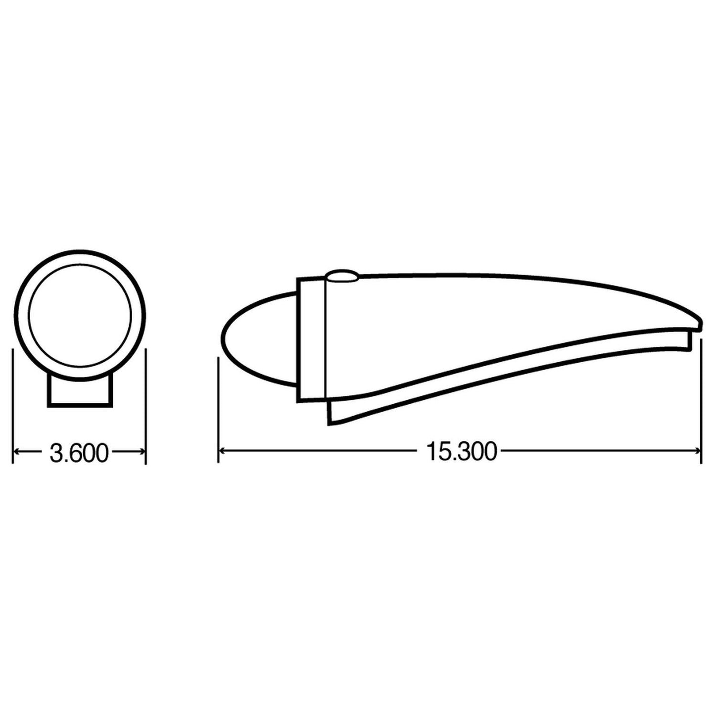 Truck-Lite Model 26 Cab Marker Light, Chrome/Yellow (26760Y)