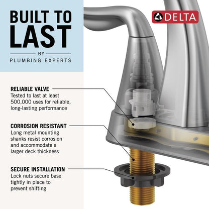 Delta Ara Centerset Bathroom Faucet 2L 25840LF-CZ Champagne Bronze