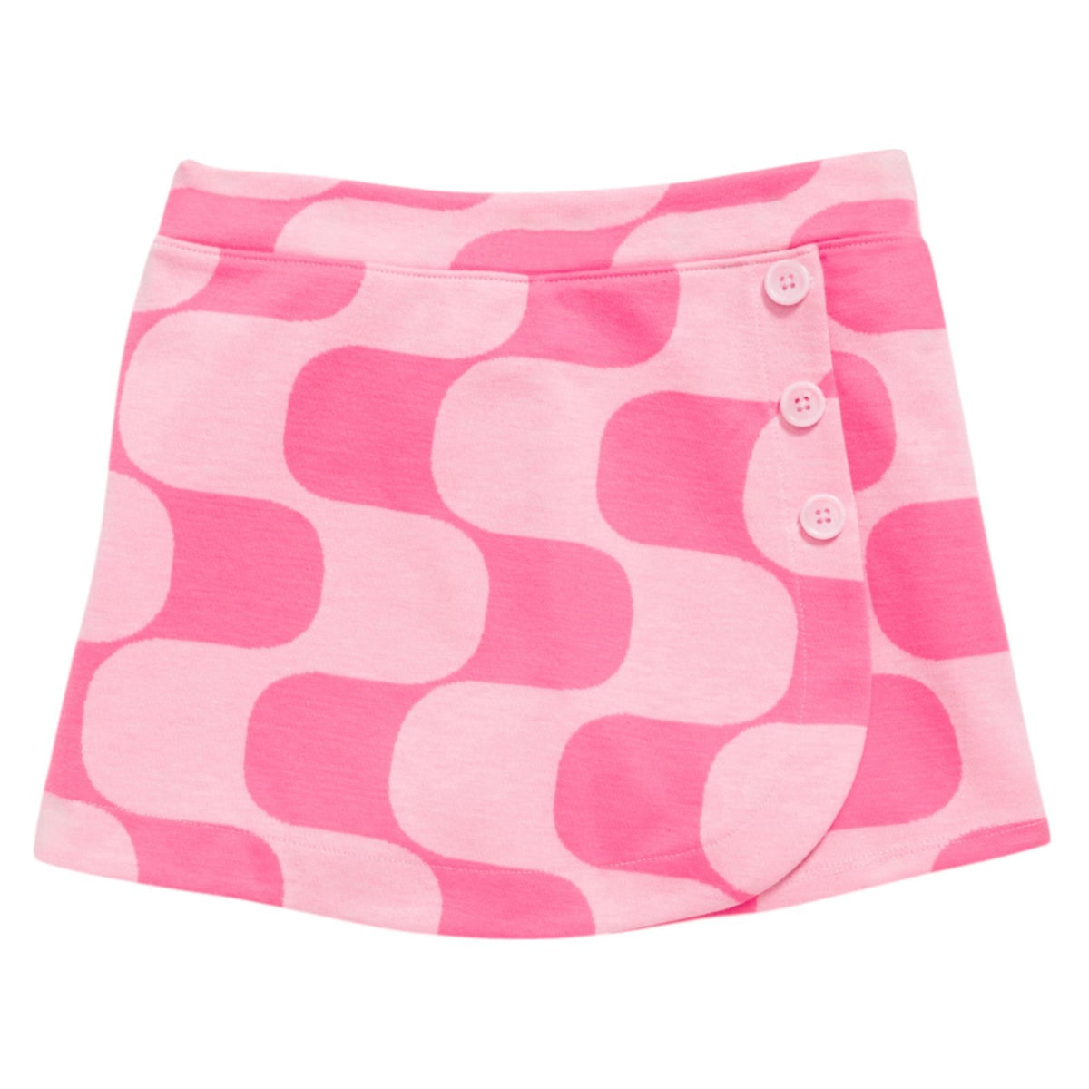 Old Navy Girls Pink Printed Wrap-Front Jacquard-Knit Skort for Girls