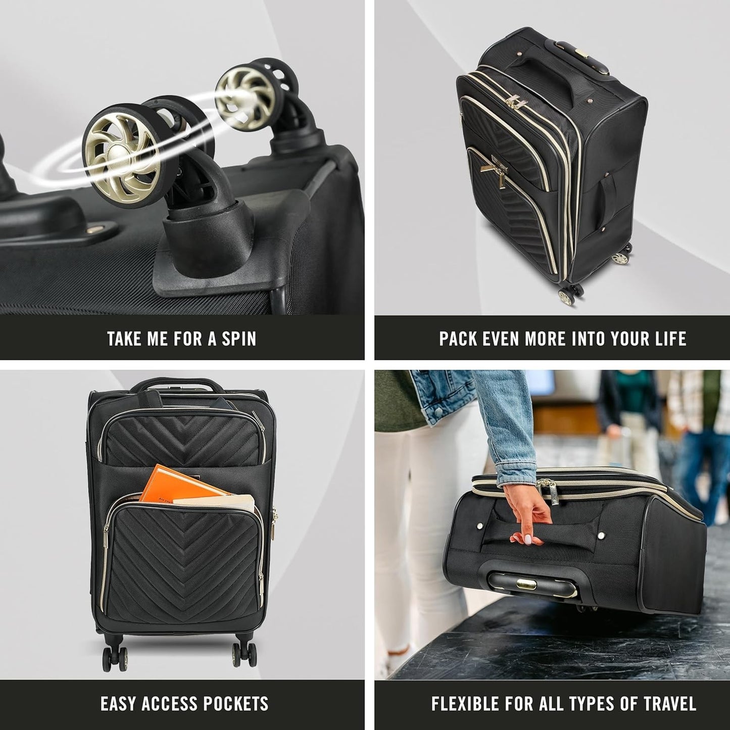 Kenneth Cole REACTION Out of Bounds & Renegade Lightweight 4-Wheel Luggage