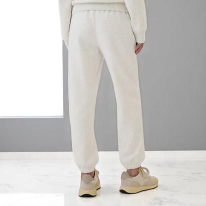 Gap Women's Elasticized cuffs/ Waist Fleece Joggers Pale Grey Heat