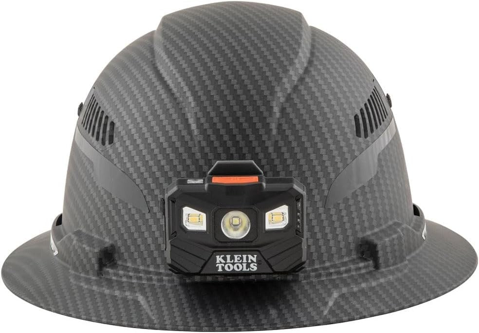 Klein Tools 60347 Hard Hat, Vented Full Brim, Class C, Premium KARBN Pattern