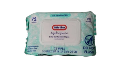 Little Tikes Hydropure Extra Gentle Baby Wipes 5.5inx7.7.87in, 72 Count.
