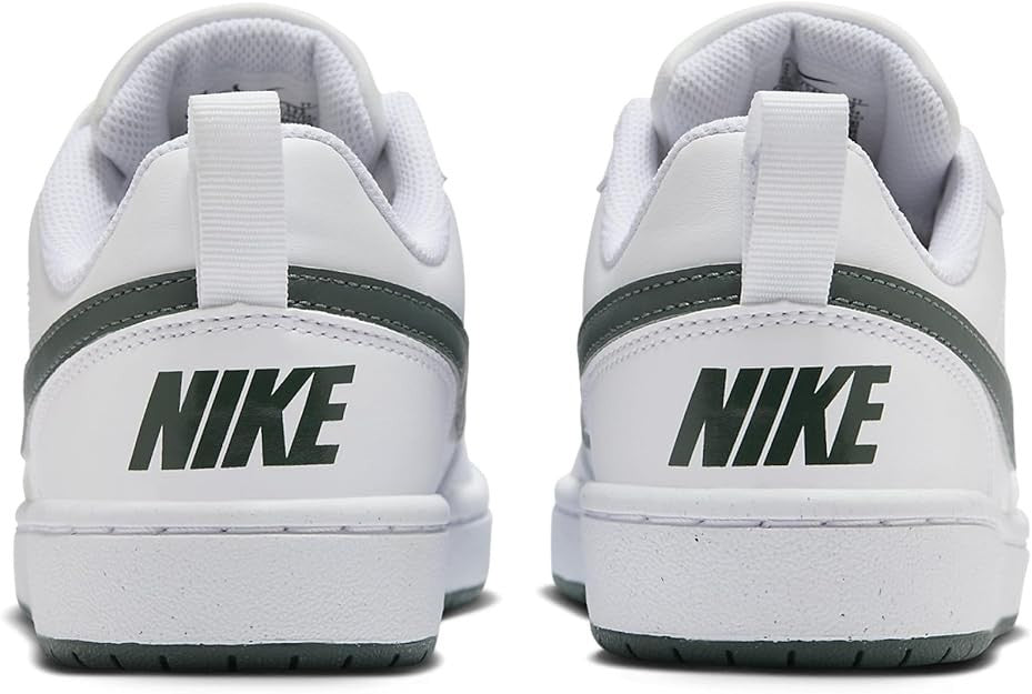 Nike Court Borough Low Recraft Big Kids' Shoes (White/Vintage Green) 5.5y