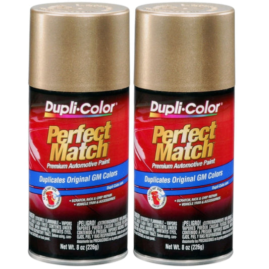 Duplicolor BGM0491 (2-Pack) Perfect Match Aerosol Paint GM WA398E, Metallic Gold