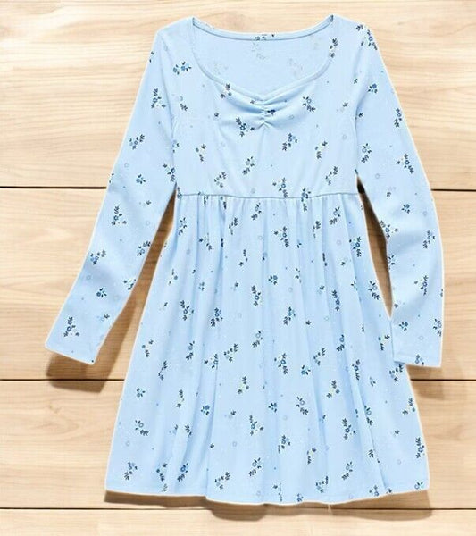 Thereabouts Little & Big Girls Long Sleeve A-Line Dress,Delicate Blue