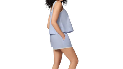 Gap 2 Piece Pajamas Set Women’s Sz Large Black Shorts Button Top Rayon Stretch