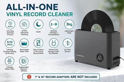 HumminGuru Ultrasonic Vinyl Record Cleaner HG01 - Brand New In Box NIB 12" LP