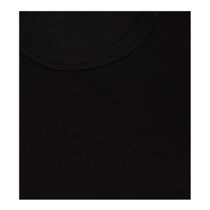 Cyrus Ribbed Scoop Neck Sleeveless Black Stretch Tank Top XS, S, M, L, XL