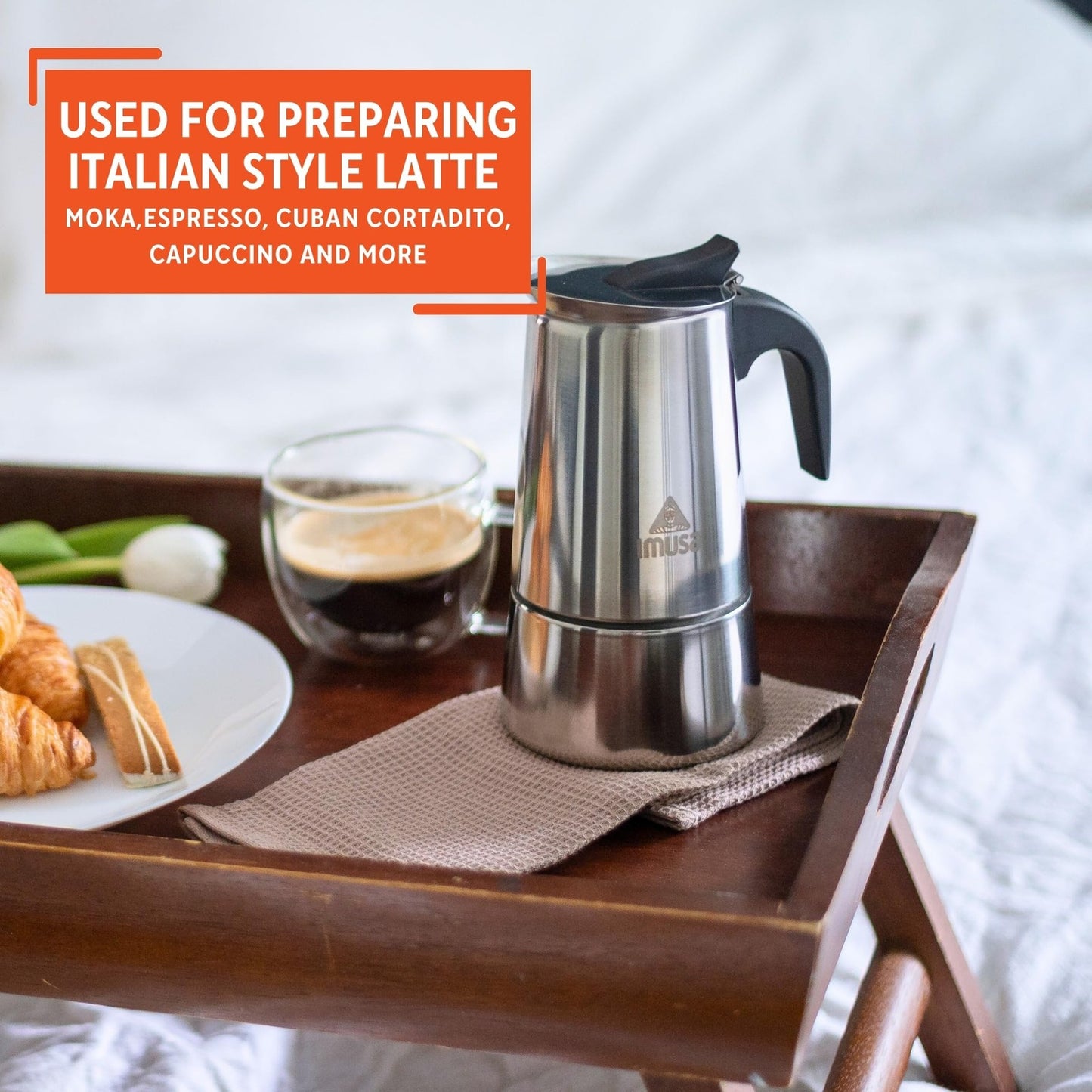 IMUSA USA B120-22062M Stainless Steel Stovetop Espresso Coffeemaker