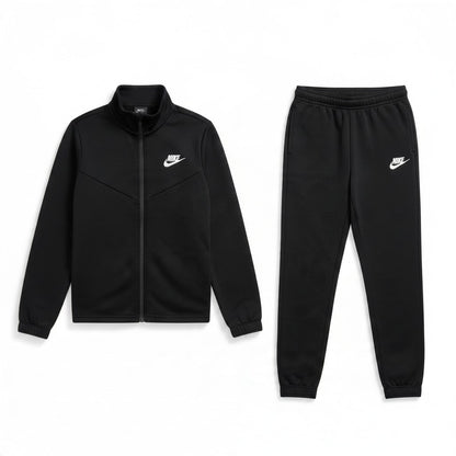 Nike Sportswear Big Kids' Tracksuit (FD3067-010, Black/Black/White) Size Large