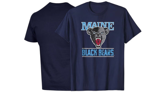 Maine Black Bears Men's Blue T-shirt - Colosseum Brand - Cotton Tee -