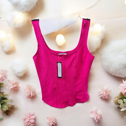 Discreet Hot Pink Tank Top,Various