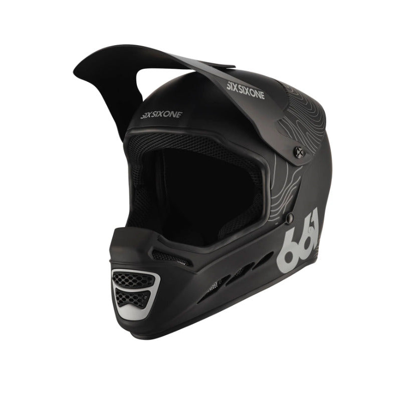 661 Reset Full Face Helmet Contour Black - Dirt Bike Helmet - Skate Helmet - XS