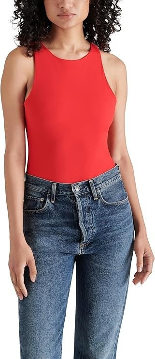 Steve Madden Nico Bodysuit Women's - Sleeveless - Red - NEW - NWT - BN105847