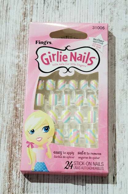 24CT GIRLIE NAILS FULL COVER NAIL STICKERS, Various