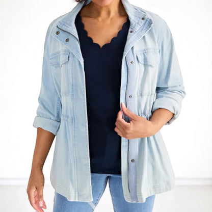 Style & Co Women's Cotton Scalloped V-Neck Sleeveless Top NWT