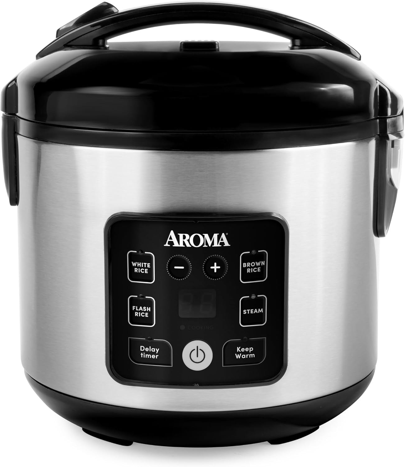 AROMA 8-Cup Digital Rice Cooker & Food Steamer with Bonded Granite Nonstick New