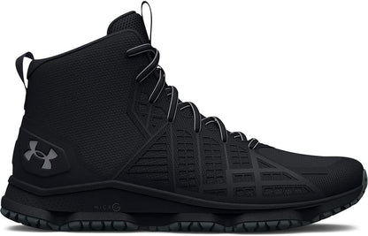 UNDER ARMOUR MEN'S MICRO G STRIKEFAST MID CROSS TRAINER-BLK/GRAY-SIZE 10