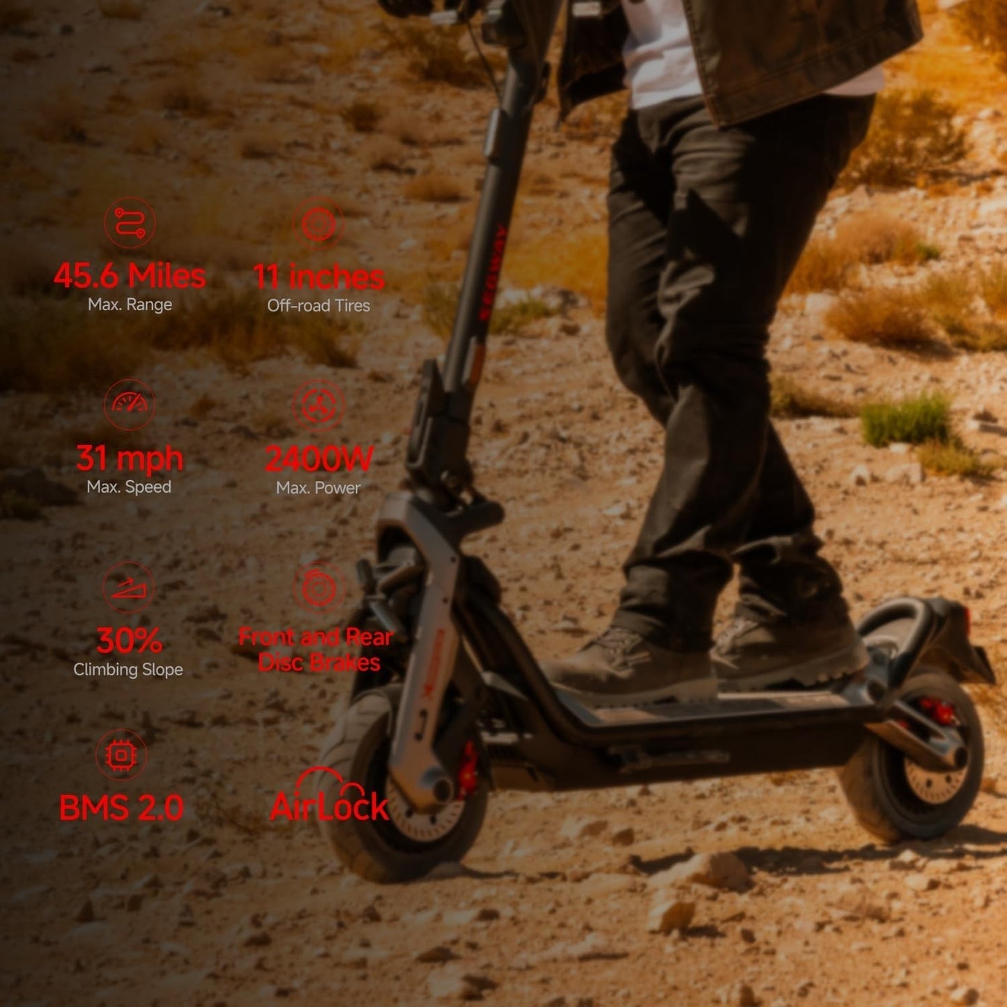 Segway SuperScooter GT3, 31 MPH w/ 45-Mile Range, 2400W Peak Motor, NEW IN BOX