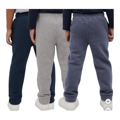 Lee Boys Girls Jogger Light Blue Navy Blue Gray Grey 3-Pack Pants Pockets Active