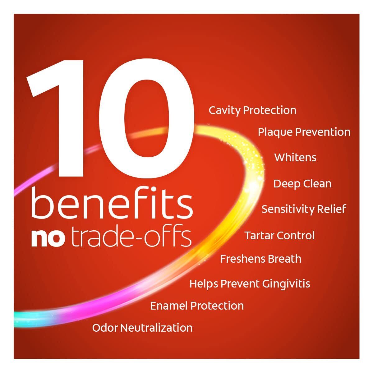 Colgate Total Whitening + Fresh Toothpaste, Mint Toothpaste, 5.1 oz Tube, 2 Pack