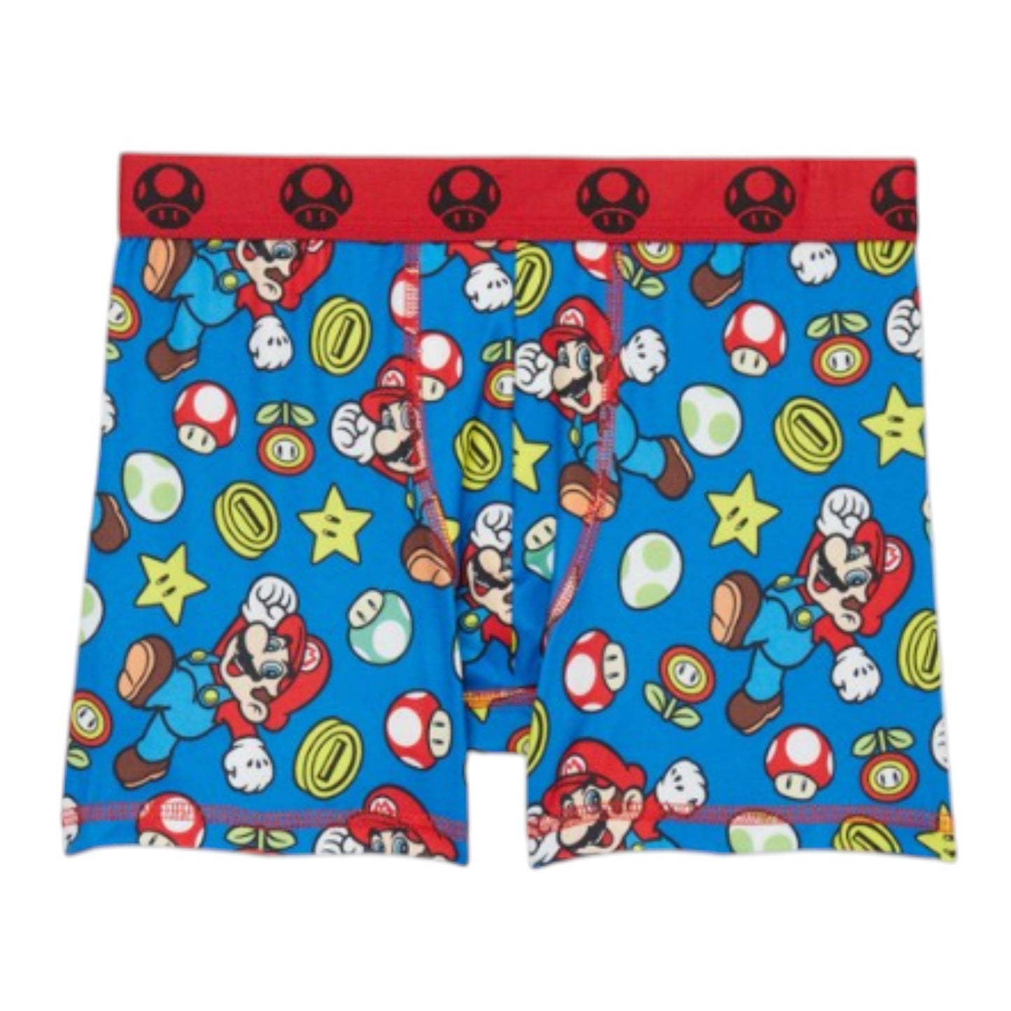 Nintendo Boys Super Mario Kart Boxer Briefs Underwear, 4-Pack, Sizes XS-L