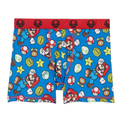Nintendo Boys Super Mario Kart Boxer Briefs Underwear, 4-Pack, Sizes XS-L