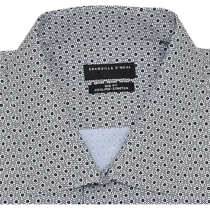 Shaquille O'Neal XLG Mens Big & Tall Stretch Fabric Long Sleeve Dress Shirt