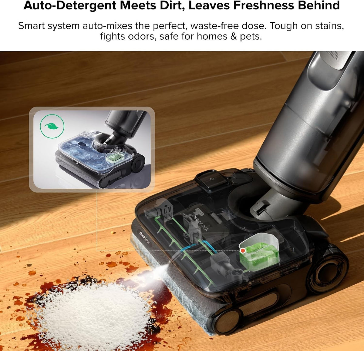Roborock F25 ACE PRO Hard Floor Cleaner Wet/ Dry Navigation & Self Cleaning