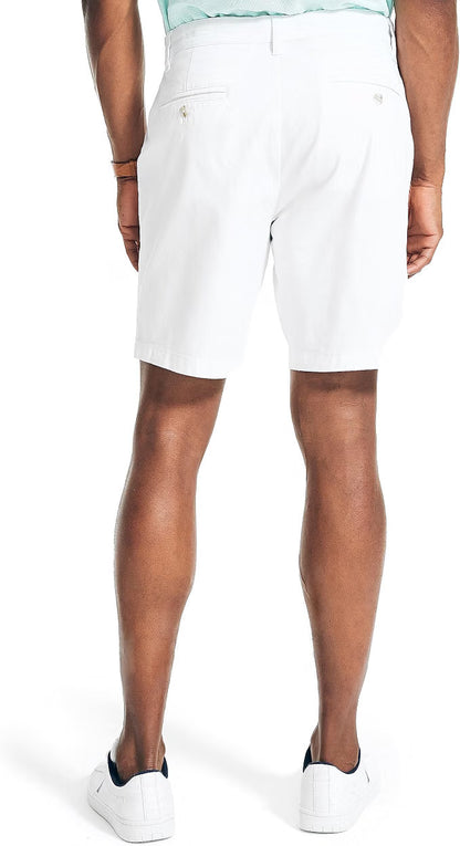 NWT Nautica Mens Classic Clipper Fit Solid 8.5" Stretch Cotton Chino Deck Shorts